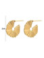 Fashion Gold Color Stainless Steel Gold Plated Sunflower Earrings