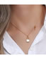 Fashion Gold Color Stainless Steel Diamond Shell Lock Necklace