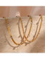 Fashion Square Stainless Steel Zirconium Blade Chain Necklace