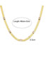 Fashion Square Stainless Steel Zirconium Blade Chain Necklace