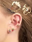 Fashion Apple Copper Diamond Apple Stud Earrings
