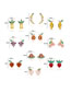 Fashion Apple Copper Diamond Apple Stud Earrings