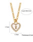 Fashion Gold Color Stainless Steel Twisted Shell Heart Necklace