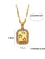 Fashion Necklace Stainless Steel Gold Plated Star Square Necklace