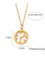 Fashion Gold Color Titanium Diamond Star Moon Circle Necklace
