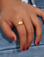 Fashion Gold Color Stainless Steel Gold Plated Zirconium Heart Ring