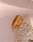 Fashion Gold Color Stainless Steel Zirconium Starburst Ring