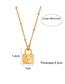 Fashion Gold Color Titanium Steel Heart Gold Lock Necklace
