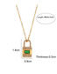 Fashion Necklace Stainless Steel Zirconium Gold Lock Necklace