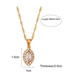 Fashion Gold Color Stainless Steel Zirconium Leaf Necklace