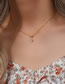 Fashion White Stainless Steel Zirconium Diamond Necklace