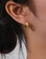Fashion Gold Color Stainless Steel Star And Moon Earrings With Diamonds