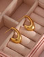 Fashion Gold Color Stainless Steel Hook Stud Earrings