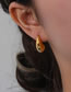 Fashion Gold Color Stainless Steel Hollow Banana Stud Earrings