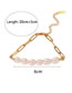 Fashion Gold Color Stainless Steel Paperclip Chain And Pearl Bracelet