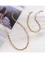 Fashion Textured Piece Chain Necklace 40cm Stainless Steel Pattern Piece Chain Necklace