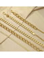 Fashion Large Twist Chain Bracelet Titanium Steel Gold Plated Chain Bracelet
