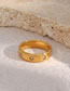 Fashion Gold Color Stainless Steel Gold Plated Zirconium Star Ring