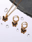 Fashion Gold Acrylic Butterfly Earrings Necklace Set