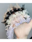 Fashion Brown Bow Fabric Diamond Lace Bow Headband