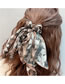 Fashion Coffee Color [four Streamers] Fabric Print Ribbon Pleated Hair Tie