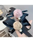 Fashion Champagne Rose Fabric Three-dimensional Rose Bow Hairpin