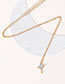 Fashion Blue 18k Copper Diamond Planet Necklace