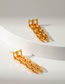 Fashion Gold Copper Gold Plated Geometric Braided Stripe Drop Earrings