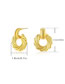Fashion Ke0237 Copper Gold Plated Threaded Round Stud Earrings