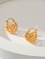 Fashion Gold Copper Gold Plated Geometric Line Earrings