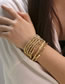 Fashion B-4mm Solid Copper Metal Beaded Bracelet