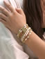 Fashion Cross Geometric Pearl Gold Beaded Cross Bracelet
