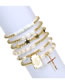 Fashion 10 Pearls Geometric Gold Beaded Pearl Beaded Bracelet