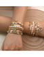 Fashion 3 Pearls Geometric Gold Beaded Pearl Beaded Bracelet