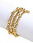 Fashion A Brass Gold Plated Faceted Gold Beaded Bracelet