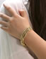 Fashion C Brass Gold Plated Faceted Gold Beaded Bracelet