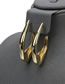 Fashion Gold Metal Geometric Glossy Irregular Earrings