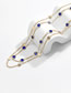 Fashion Gold + Purple 3458 Alloy Diamond Geometric Chain Waist Chain