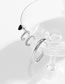 Fashion Silver Alloy Set Heart Zirconium Geometric Earrings Set
