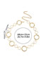 Fashion Gold Metal Geometric Ring Panel Waist Chain