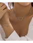 Fashion Silver Alloy Hollow Heart Bracelet Necklace Set