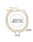Fashion Gold Alloy Diamond Claw Chain Hollow Heart Double Layer Necklace
