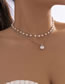 Fashion Silver Resin Pearl Double Necklace