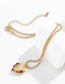 Fashion Gold Metal Drip Oil Heart Necklace