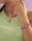 Fashion Bracelet Gold + Purple 1066 Geometric Gummy Bear Clay Bracelet