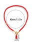 Fashion Bracelet Gold + Rose Red 1066 Geometric Gummy Bear Clay Bracelet