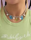 Fashion Silver Geometric Diamond Claw Chain Gummy Bear Necklace