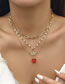 Fashion Gold Crystal Beaded Love Angel Multilayer Necklace
