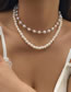 Fashion Gold Pearl Beaded Double Necklace