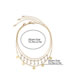 Fashion Gold Copper Diamond Disc Fringe Layered Necklace
